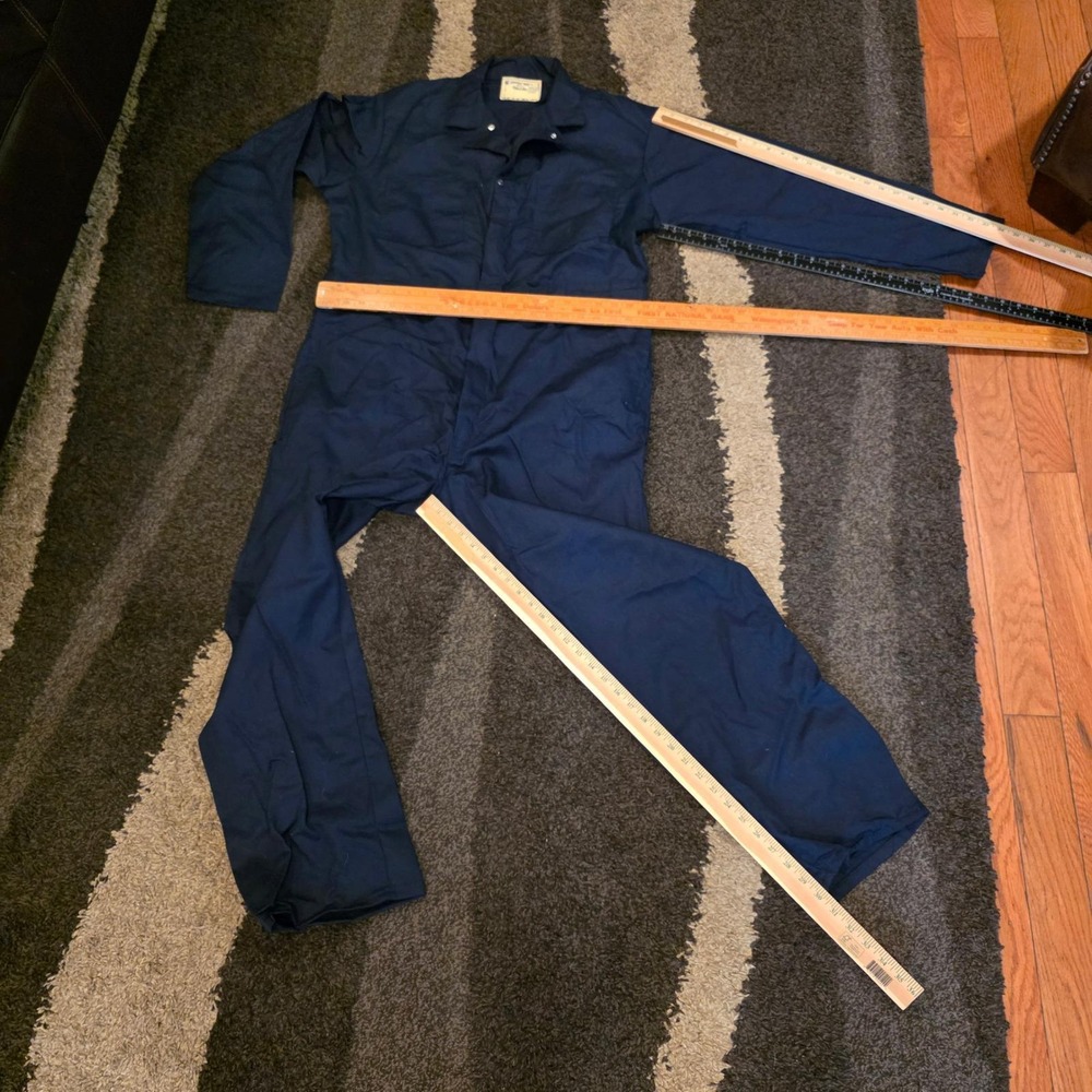 Universal Overall, Jumpsuit Stone Cutter Coverall 46R Blue Bi-Swing Union USA - Picture 2 of 6